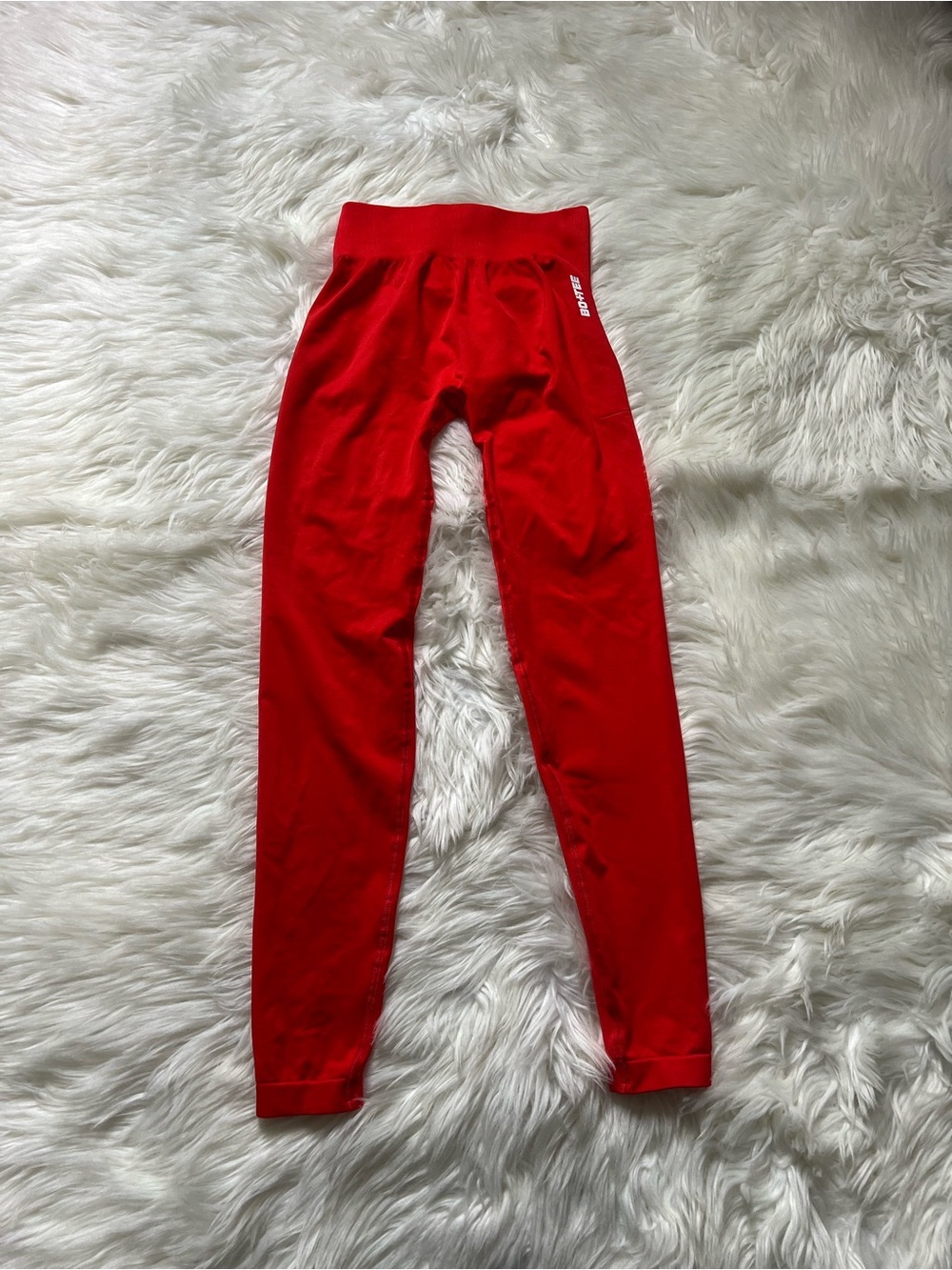 Bo+Tee Red Athletic Leggings